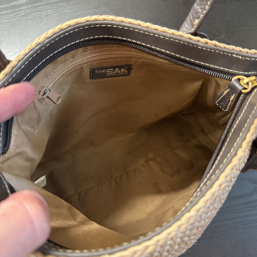 The Sad Brown Textured Shoulder Bag