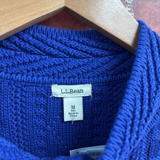 LL Bean Knit Button Down Sweater Size M
