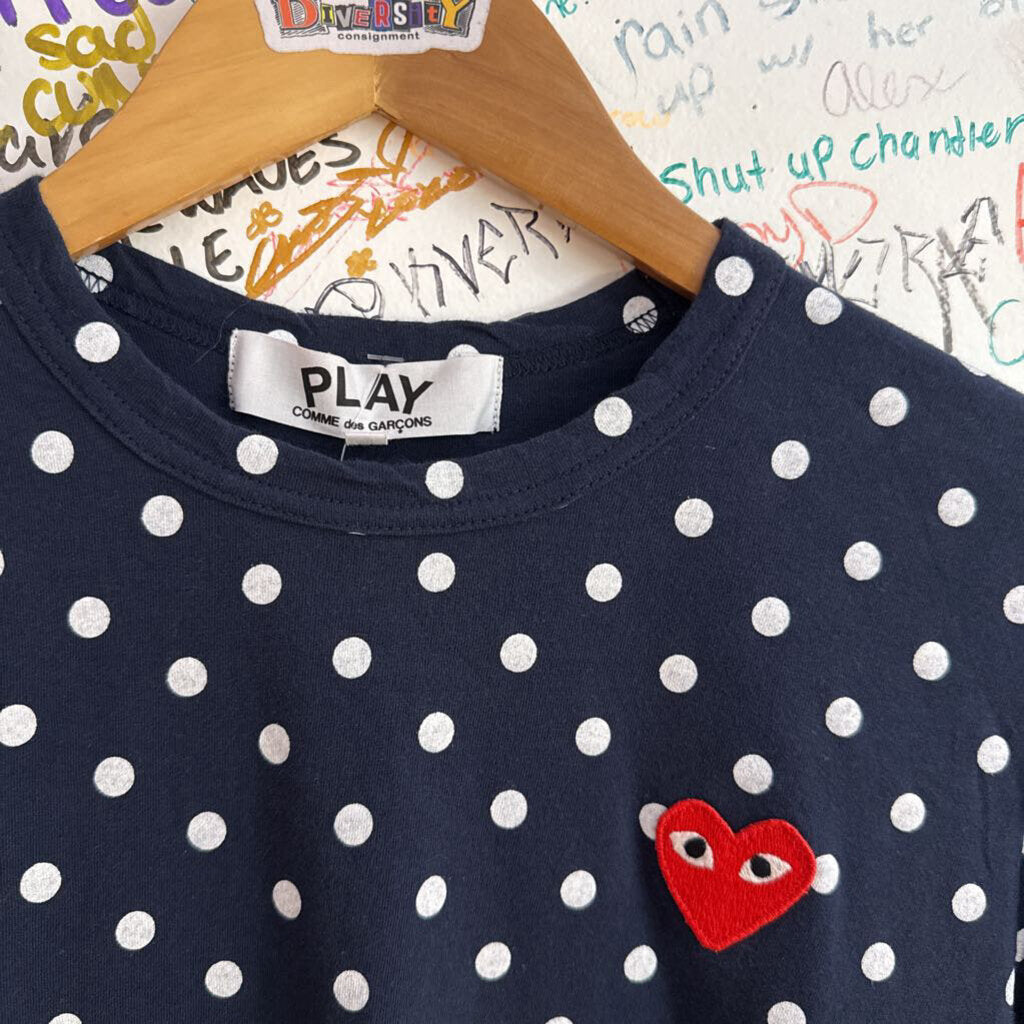 Comme des Garçons PLAY Long Sleeve Stripes Blue/White Size M