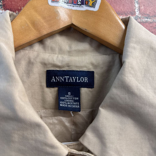 Ann Taylor beige trench coat size S product photo