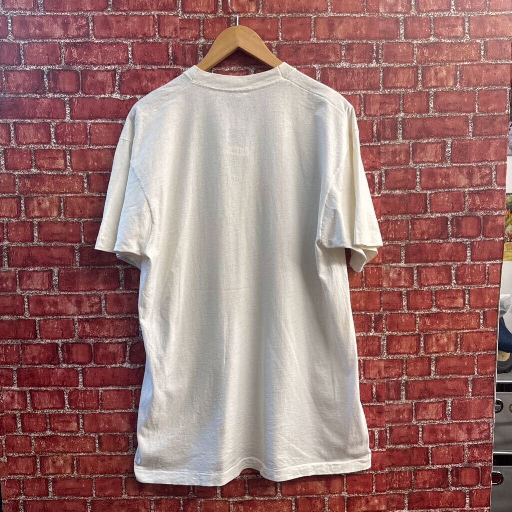 Vintage Boston Fish Tee White Size XL