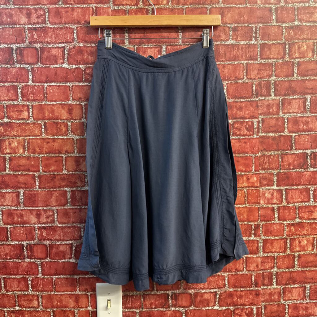 Vintage Matsuda Japan Blue Midi Skirt W/Belt Size 0