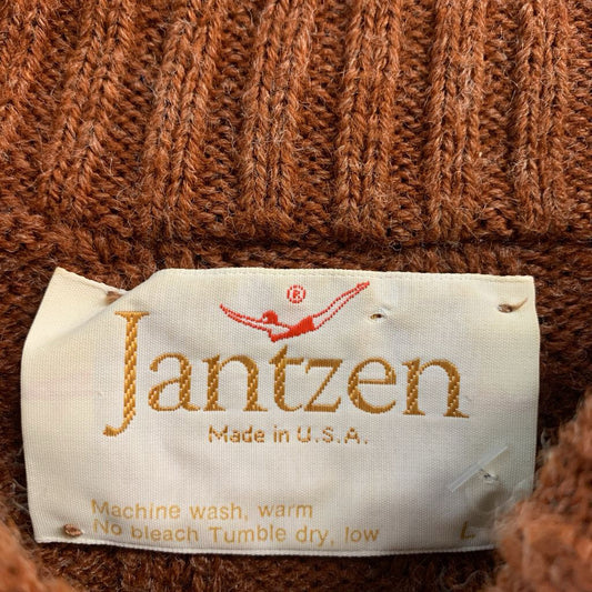 Jantzen Knitted Sweater Orange/Cream Size L