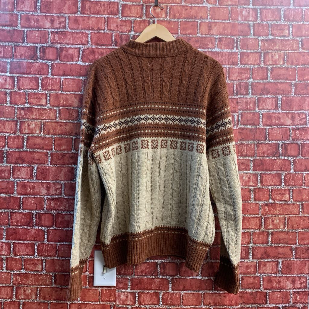 Jantzen Knitted Sweater Orange/Cream Size L