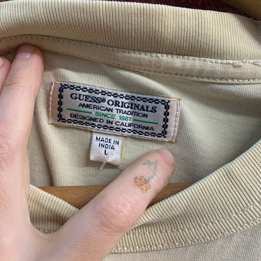 Guess Originals Graphic T-shirt Cream Size L
