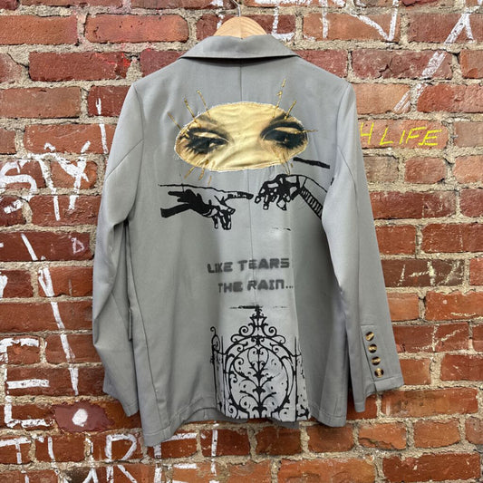 Digital Toni Grey Graphic Blazer Size M
