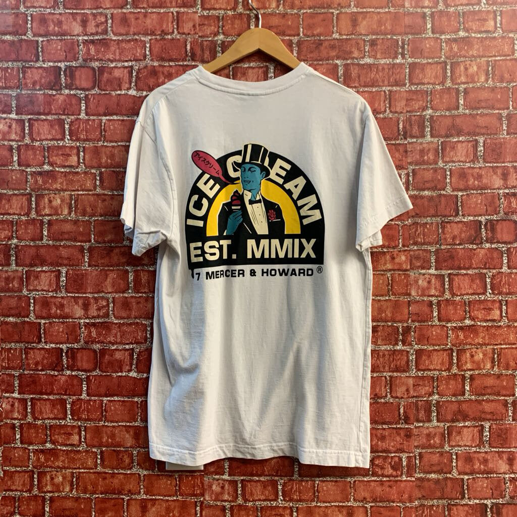 Ice Cream Tee '7 Mercer & Howard MMIX' White Size L