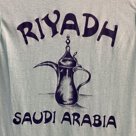 Vintage Tank Tee Riyadh Saudi Arabia Teal/Navy Size L