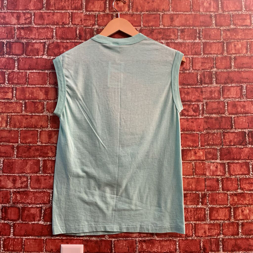 Vintage Tank Tee Riyadh Saudi Arabia Teal/Navy Size L