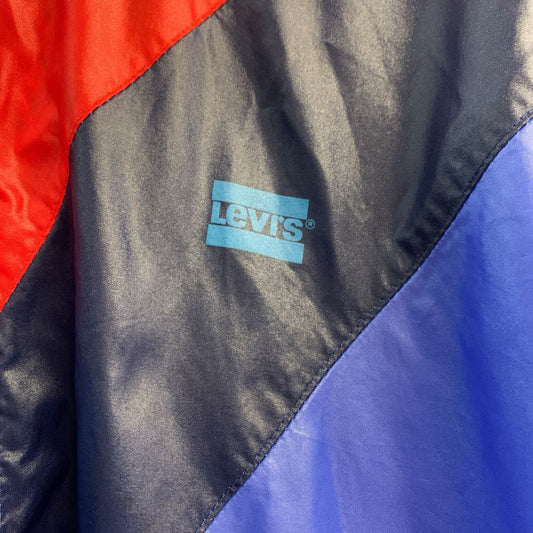 Levis Vintage Windbreaker Color Block Blue/Navy/Red Size L