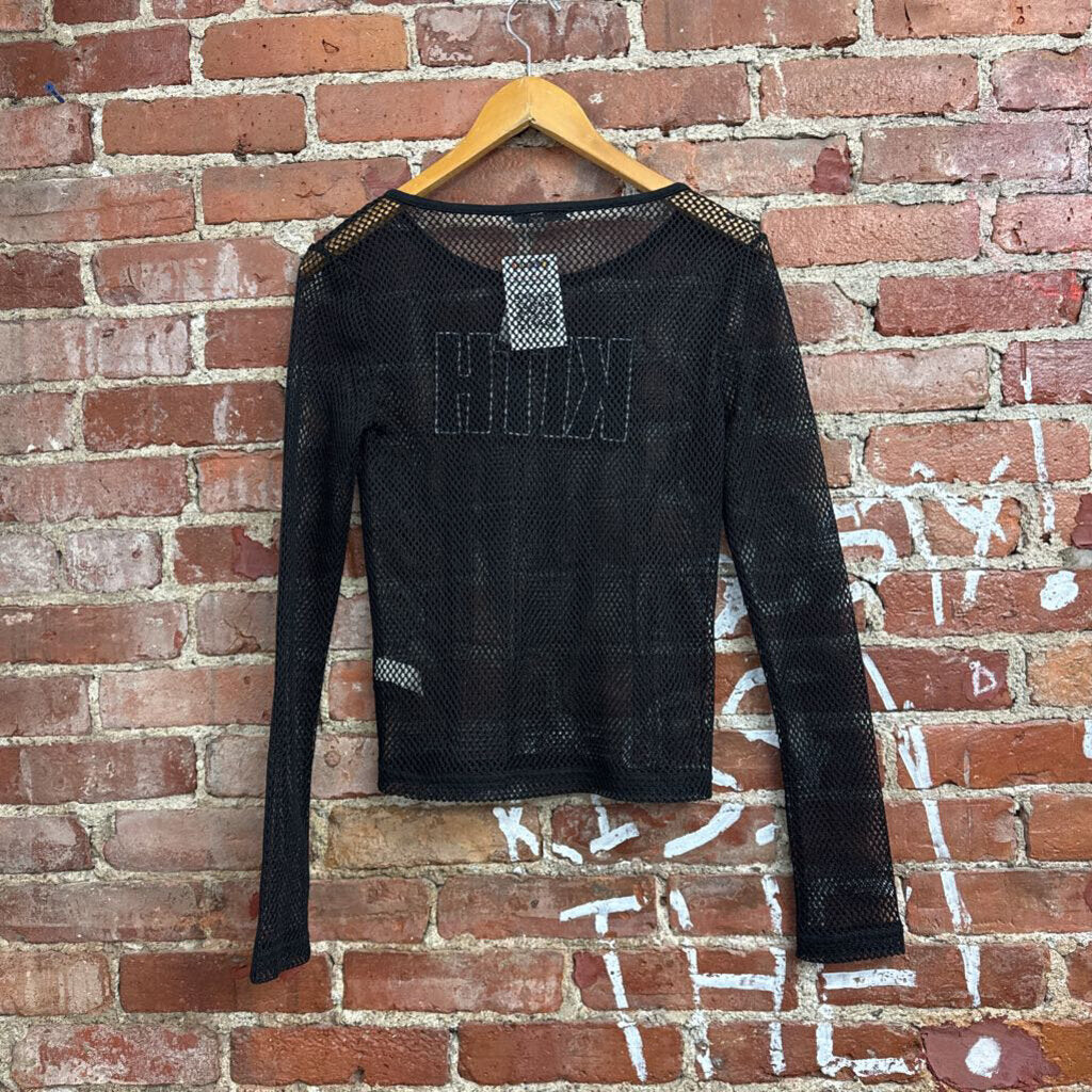 Kith Black Perforated Long Sleeve Knit Size S