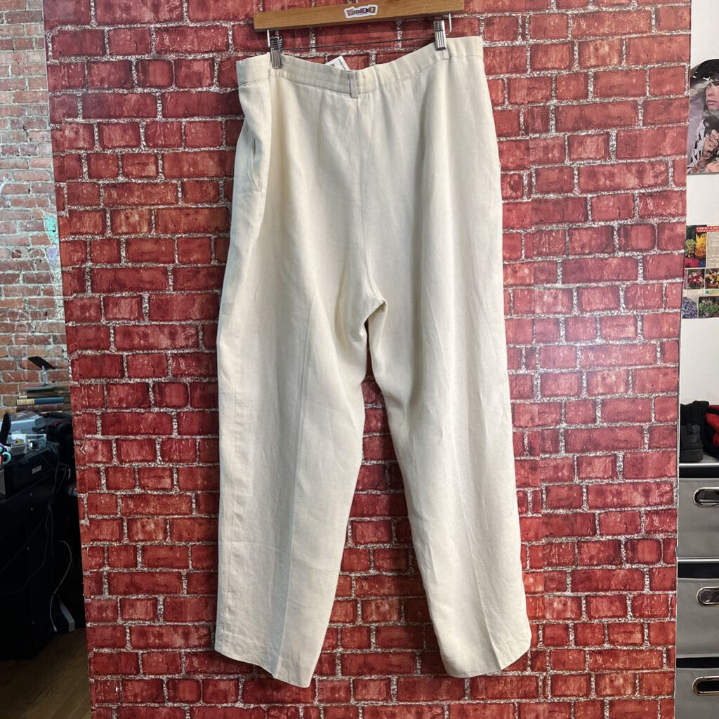 Jones New York Off White Linen Pants Size 22W