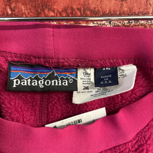 Patagonia Fleece Joggers Zipper Pockets Pink Size 12