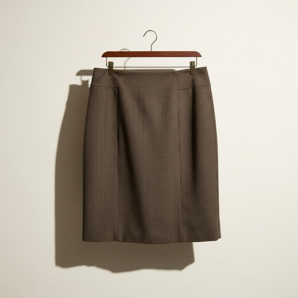 Janakos Pladded Midi Skirt Black/ Gold Size 8