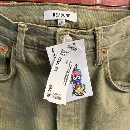 Re/Done Wide Cut Mid Length Lime Green Size 28