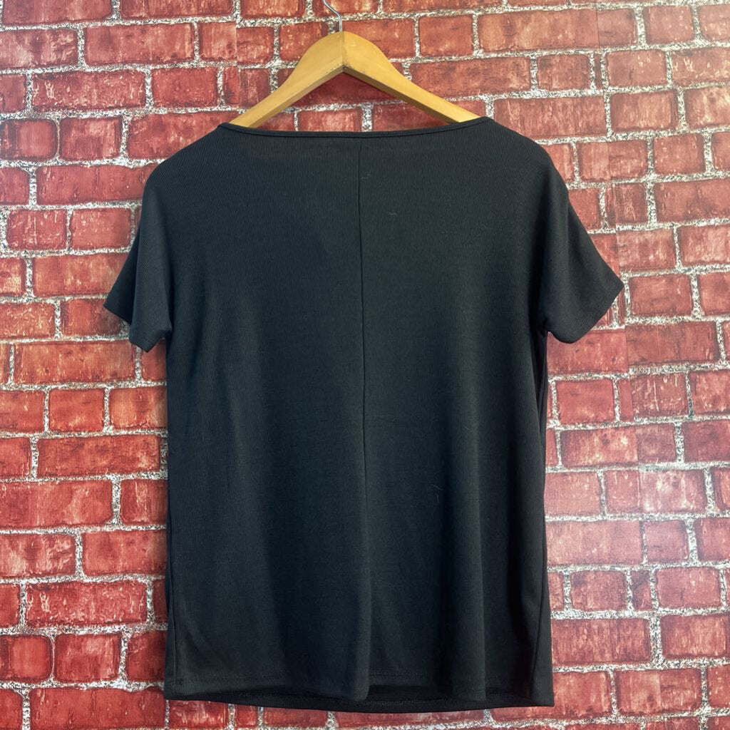 Banana Republic Short Sleeve Blouse Black Size XS