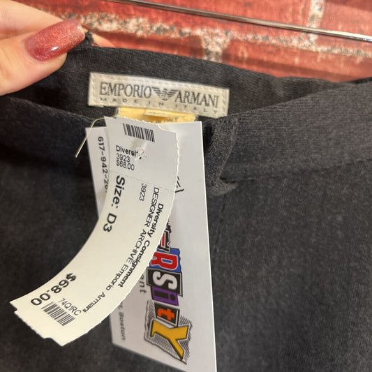 Emporio Armani grey midi skirt alternate product view