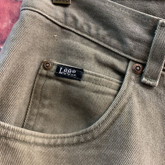 Lee vintage olive denim jeans alternate view