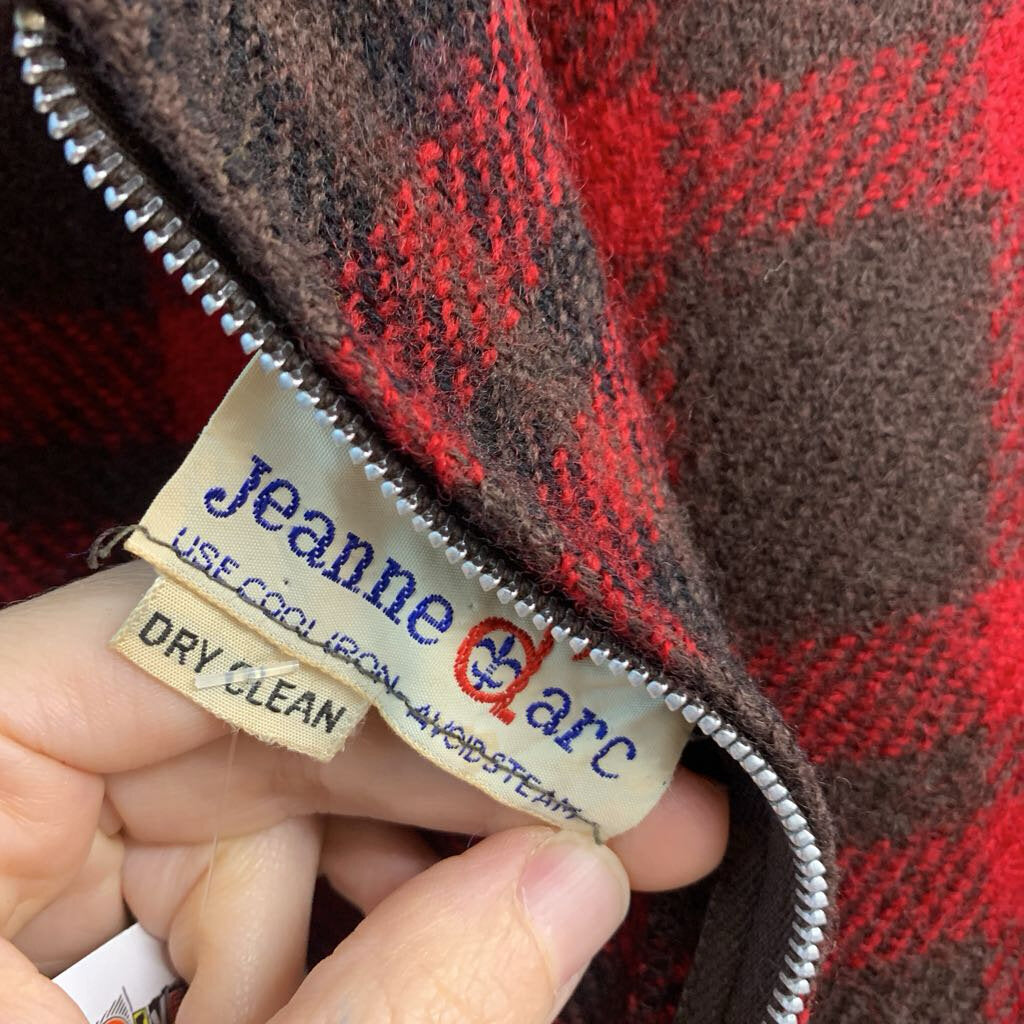 Jeanne d'Arc Vintage Winter Plaid Kilt Dress Brown/Black/Red