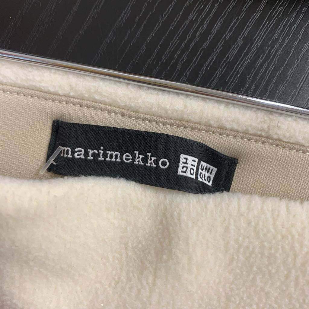 Marimekko by Uniqlo Midi Skirt Fleece Circles Beige/Cream Size S