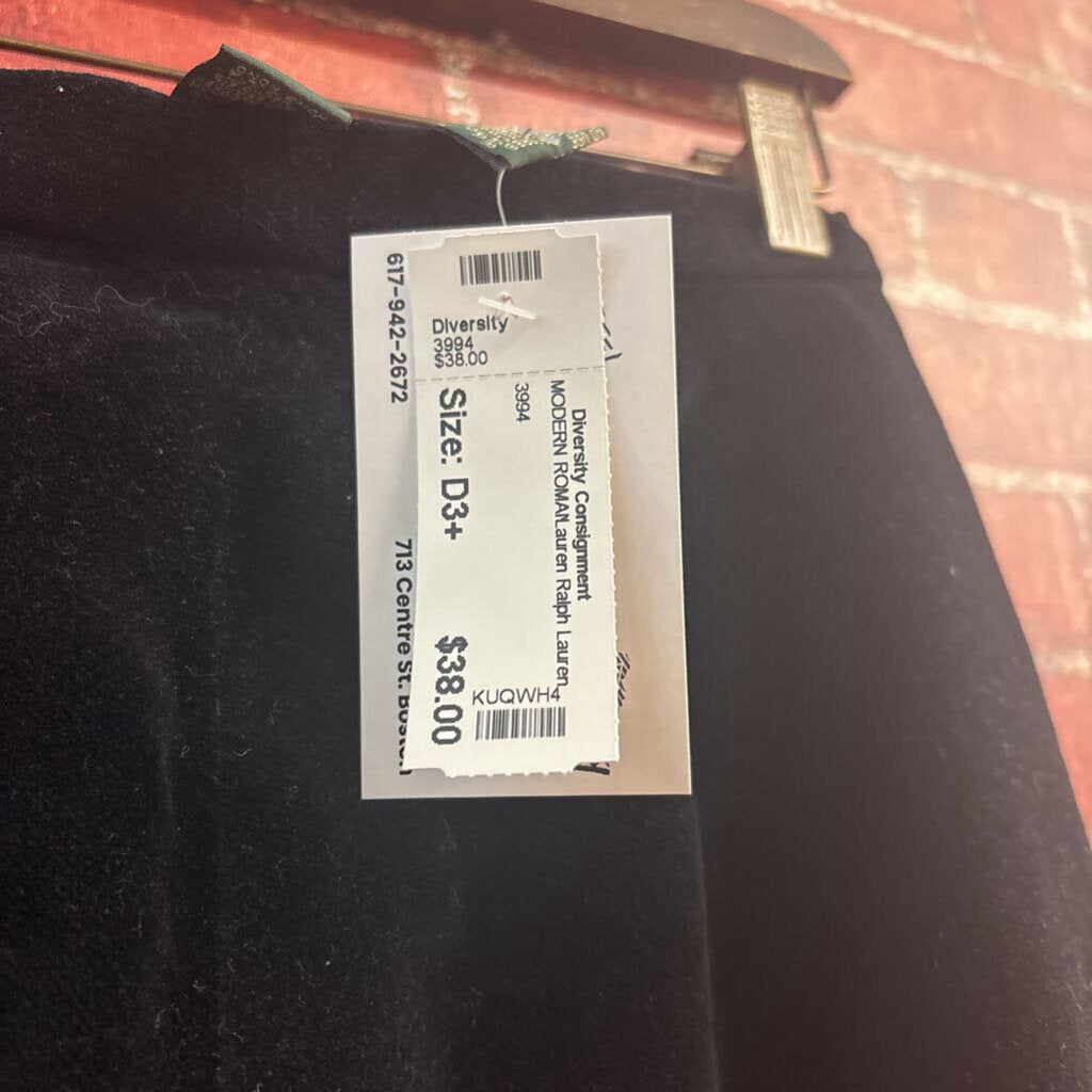 Lauren Ralph Lauren Velvet Pants Stretch Black Size 8P