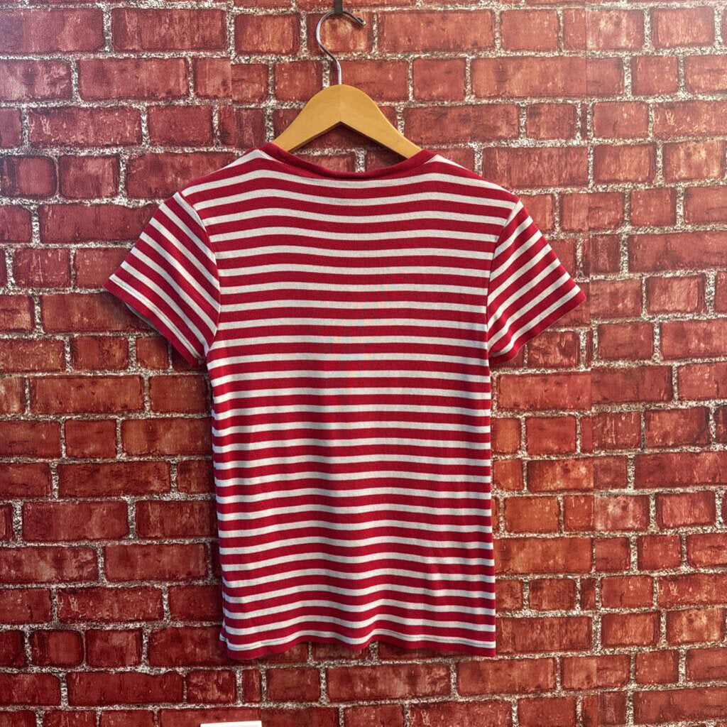 Ralph Lauren Sport Tee Stripes Red/White Size M