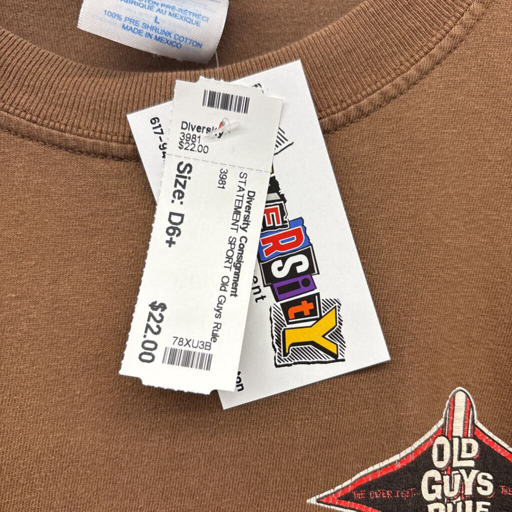 Old Guys Rule Y2K Tee Brown Size L