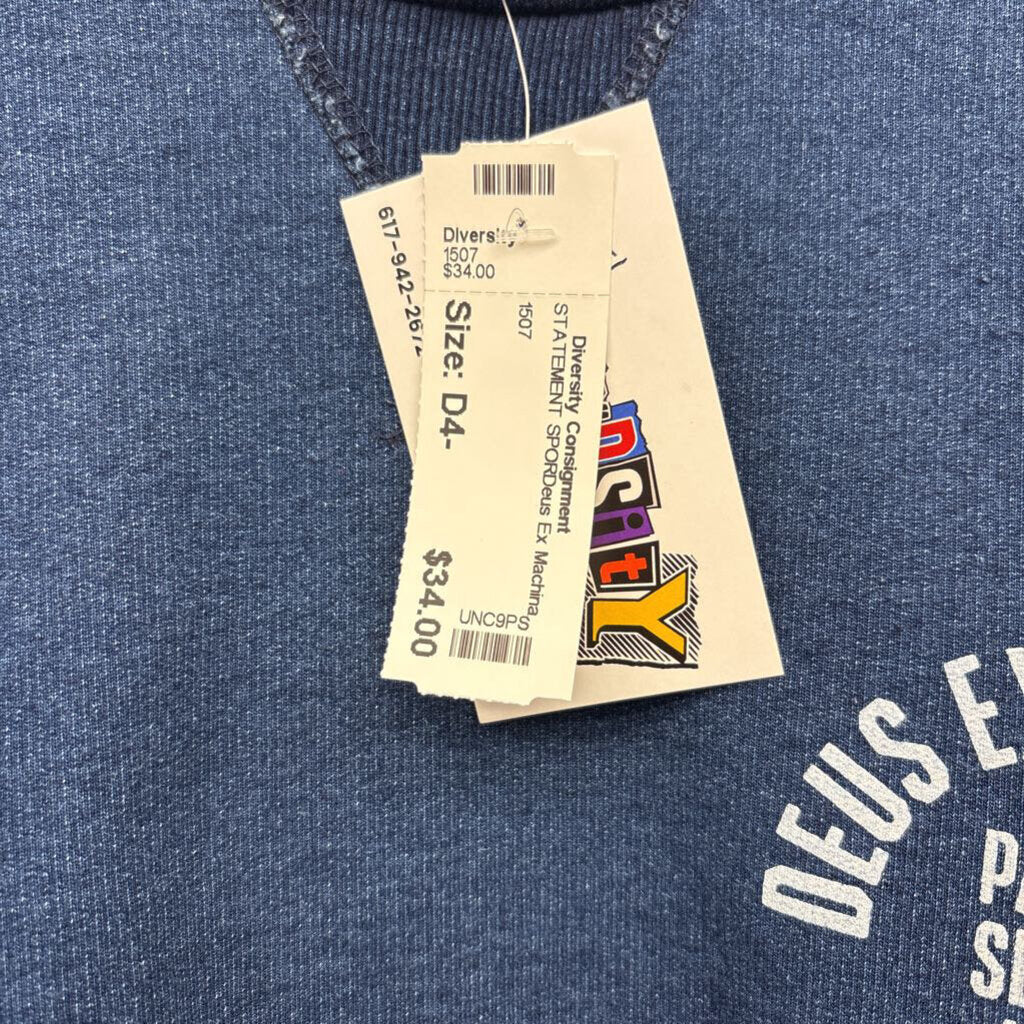 Deus Ex Machina Crewneck Crop Indigo Size XS
