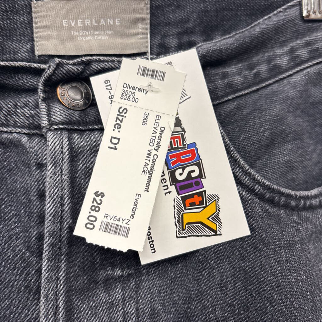 Everlane Jeans Button Fly Tapered Grey Size 24