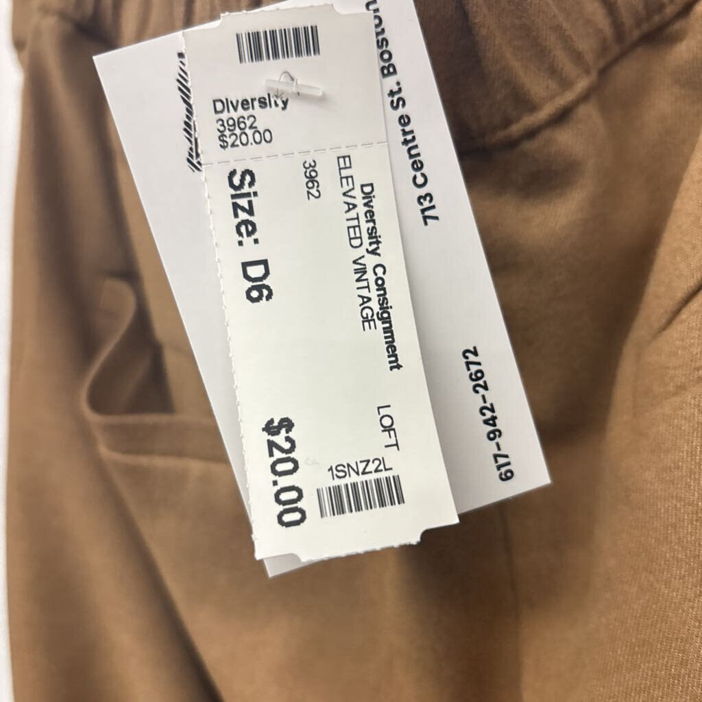 LOFT Pleated Trousers Tan Ladies Size L