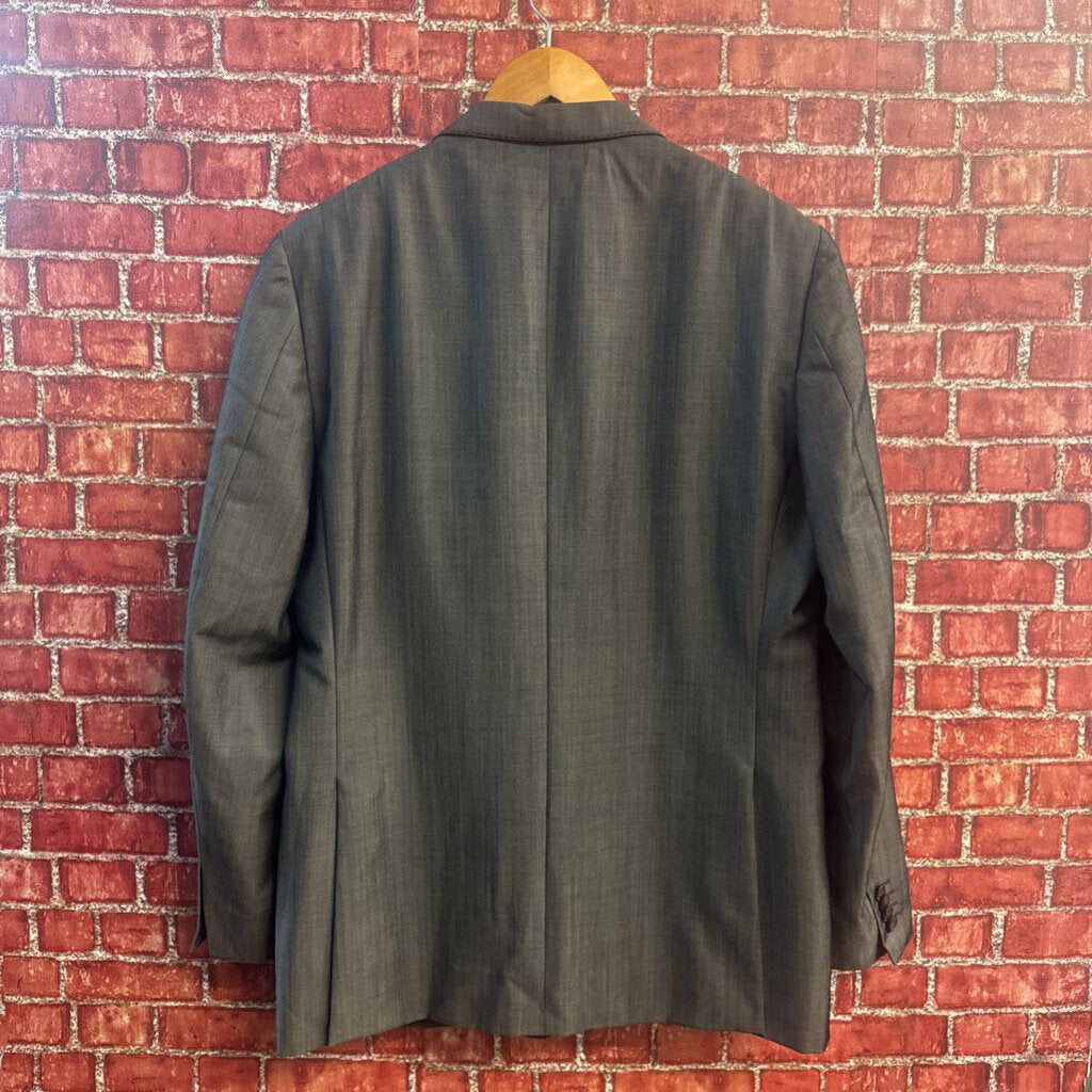 Zenga Blazer Jacket Bark Brown/Grey Size 48R