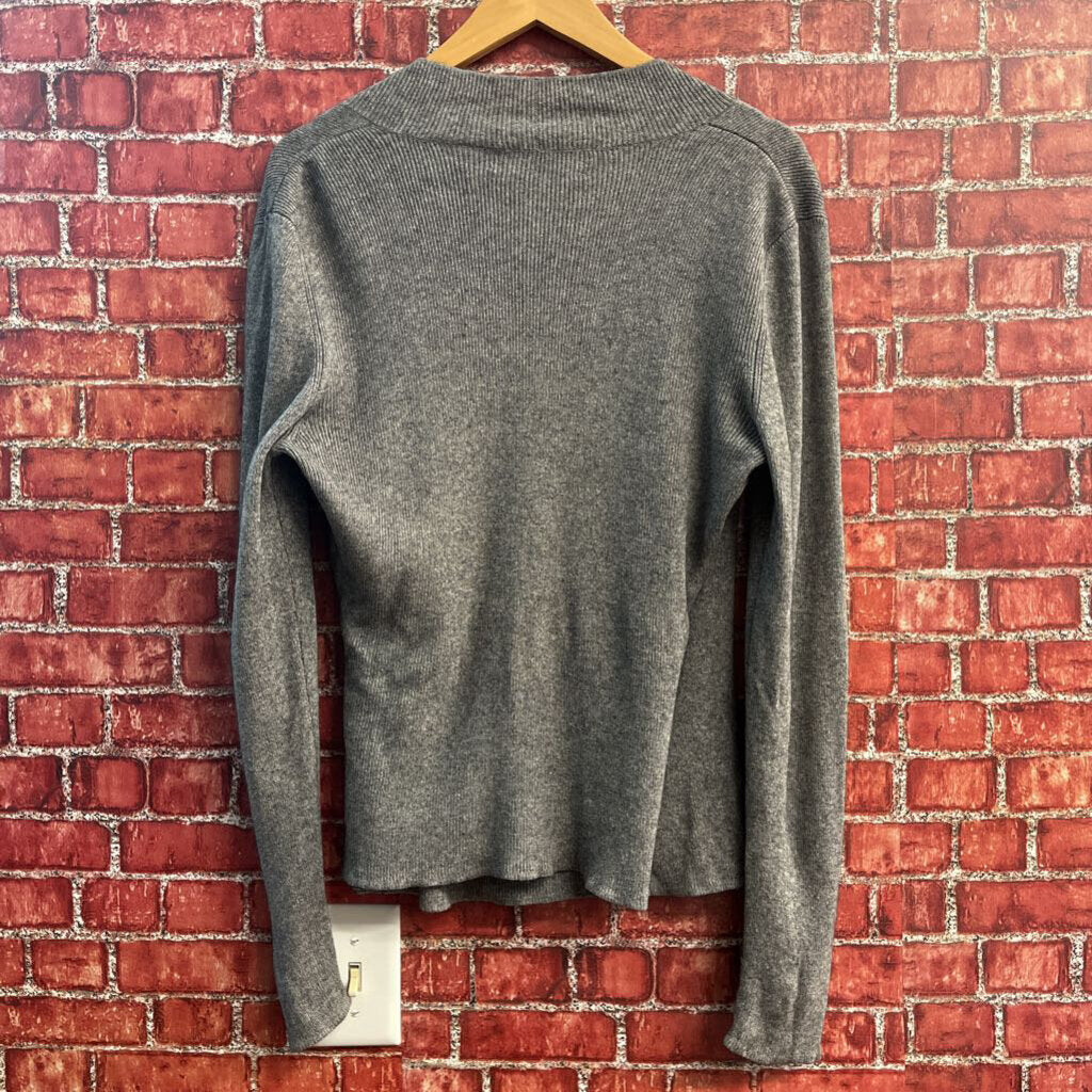 Magaschoni Knit Wrap Sweater Light Grey Ladies Size L