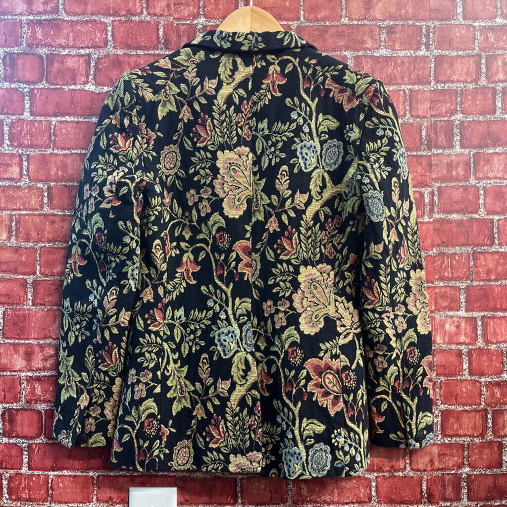 Rag & Bone Blazer Jacquard Floral Black/Multi Ladies Size 0