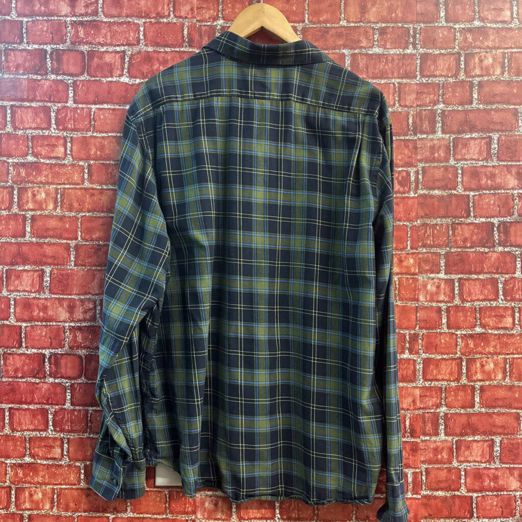 Gap Flannel Plaid Navy/Green Men’s Size XXL