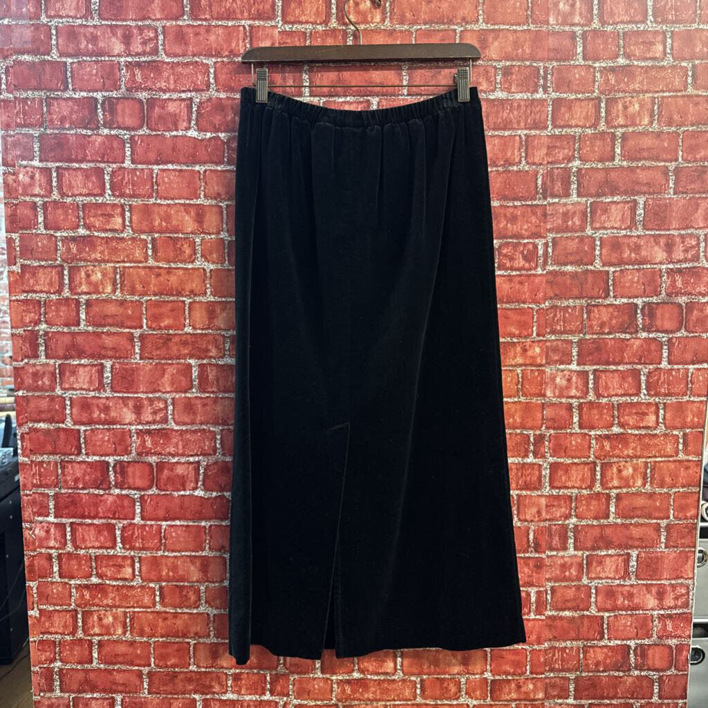 Orvis Maxi Skirt Velvet Black Ladies Size 8