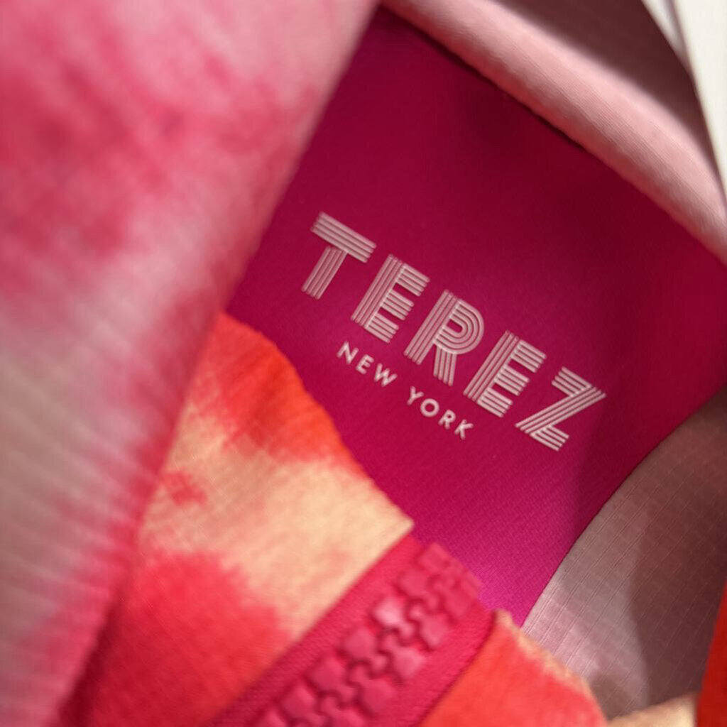 Terez Pullover Painted Pattern Orange/Blue/Multi Men’s Size M
