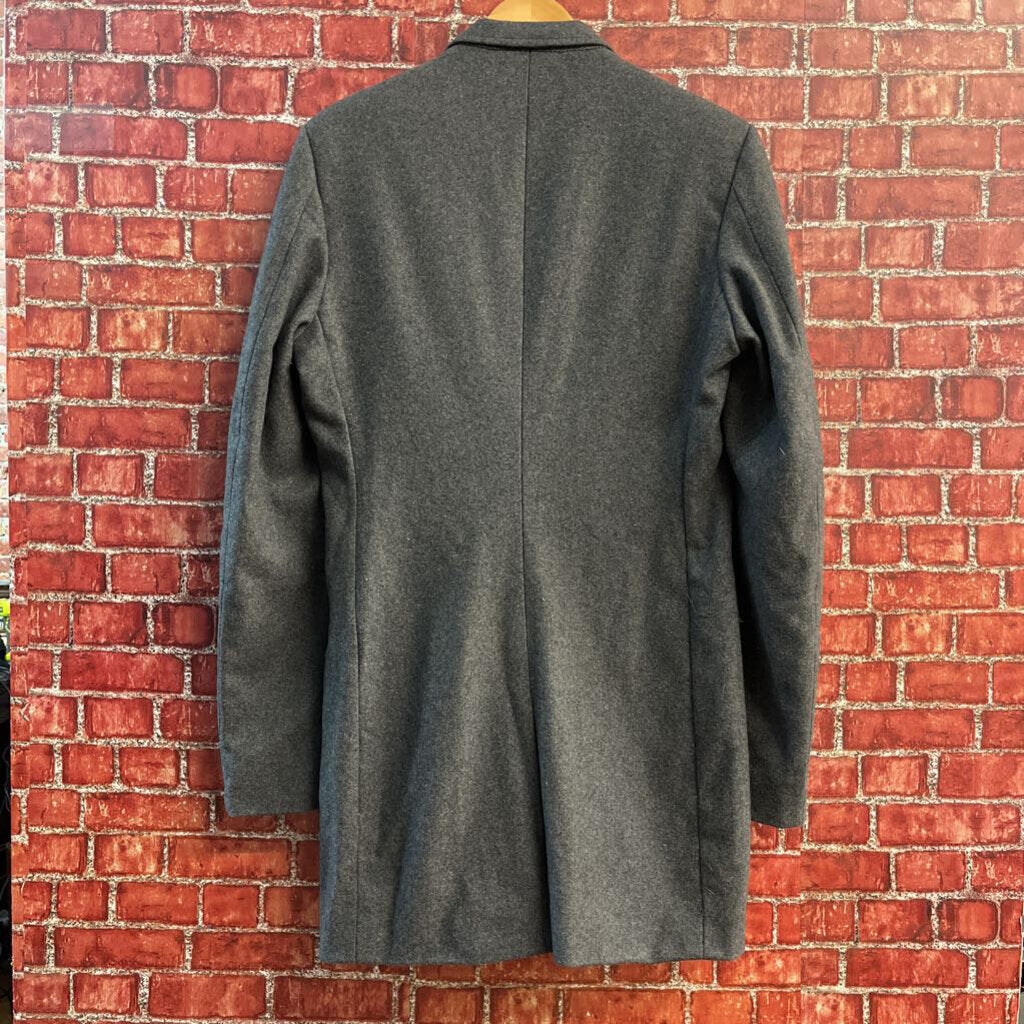 Unbranded Tailored Overcoat Mid-Length Wool Grey