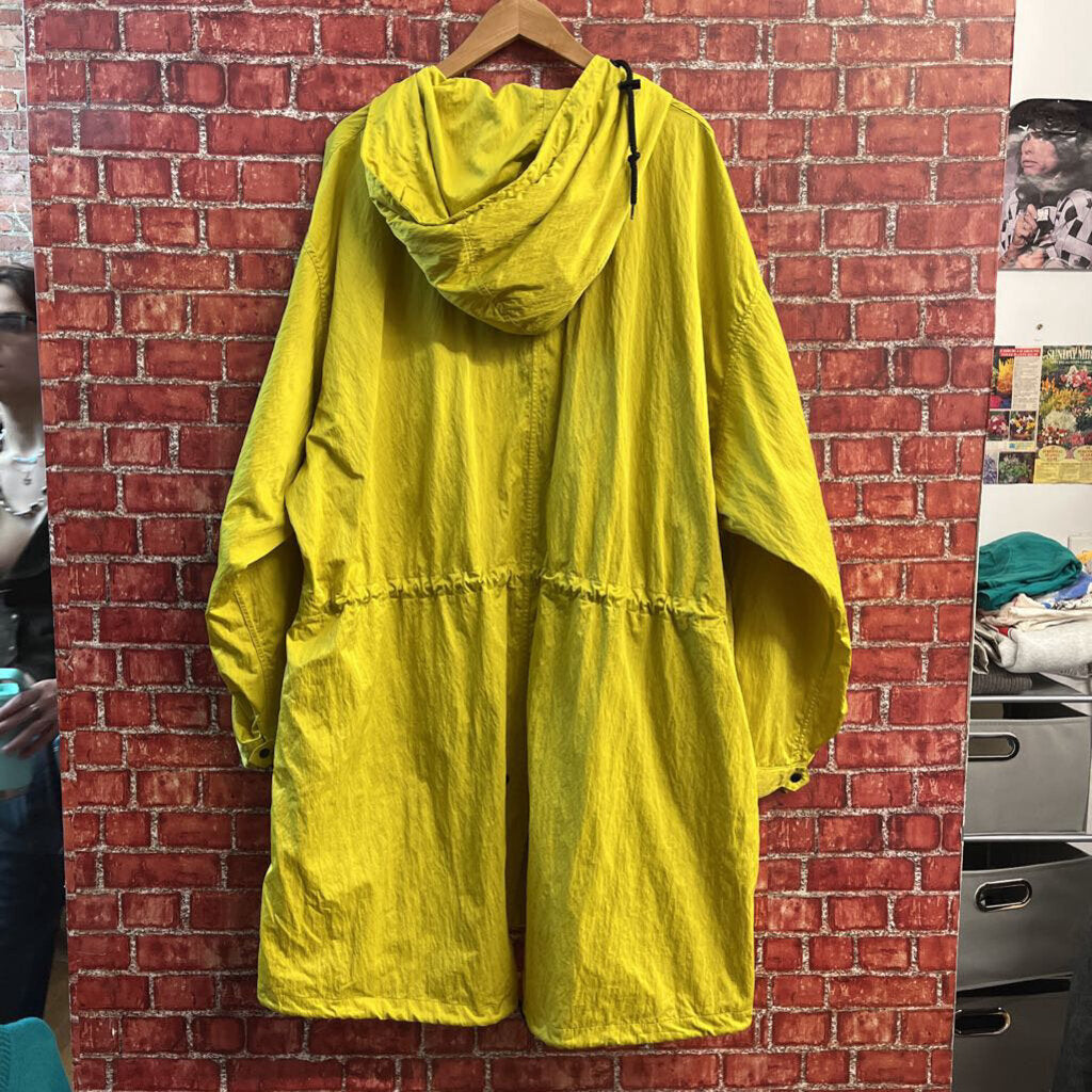 Jerome Lamaar Midi Rain Coat Yellow Men’s Size XL