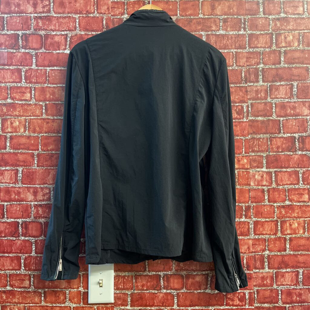 Armani Collezioni Zip Up Jacket Black Ladies Size M