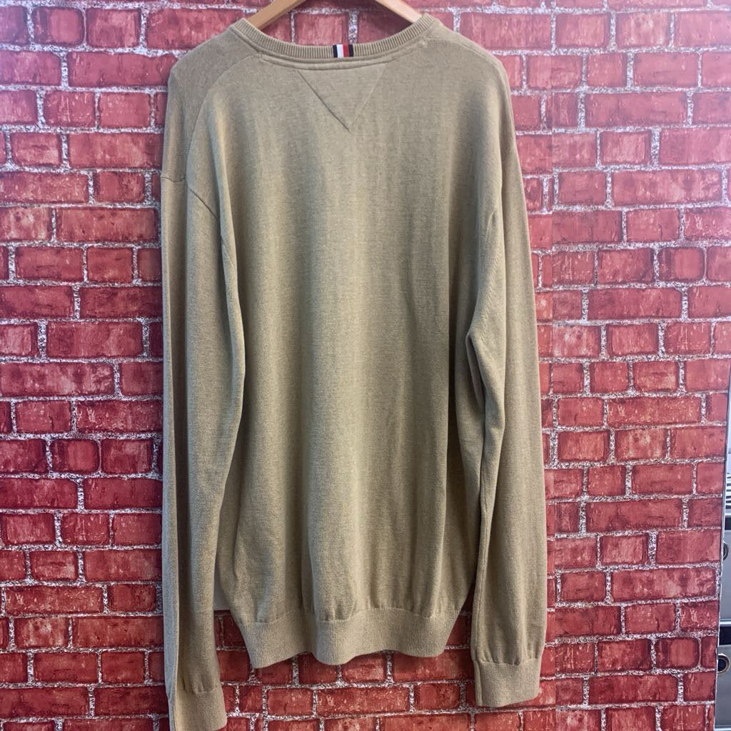 Tommy Hilfiger Knit Sweater V-Neck Beige Men’s Size XXL