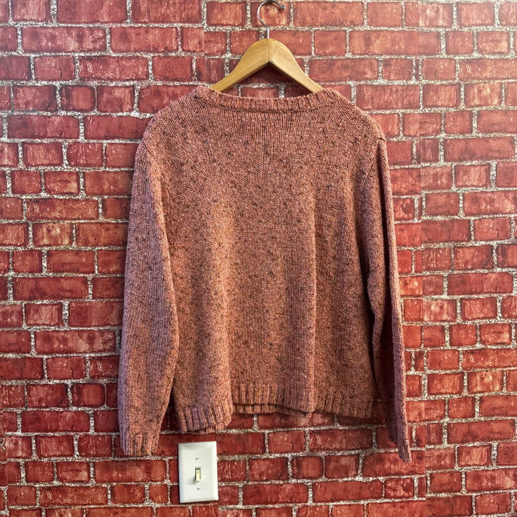 Haband Vintage Sweater Knit Pink/Brown Ladies Size XL