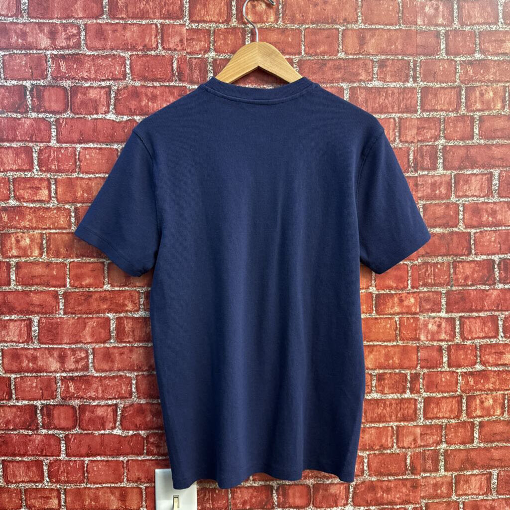 Banana Republic Heavyweight Pique Crewneck Tee Navy Men’s Size M