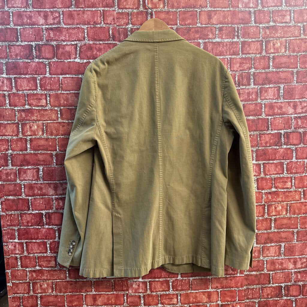 Massimo Tutti Cotton-Canvas Casual Blazer Tan Men’s Size L