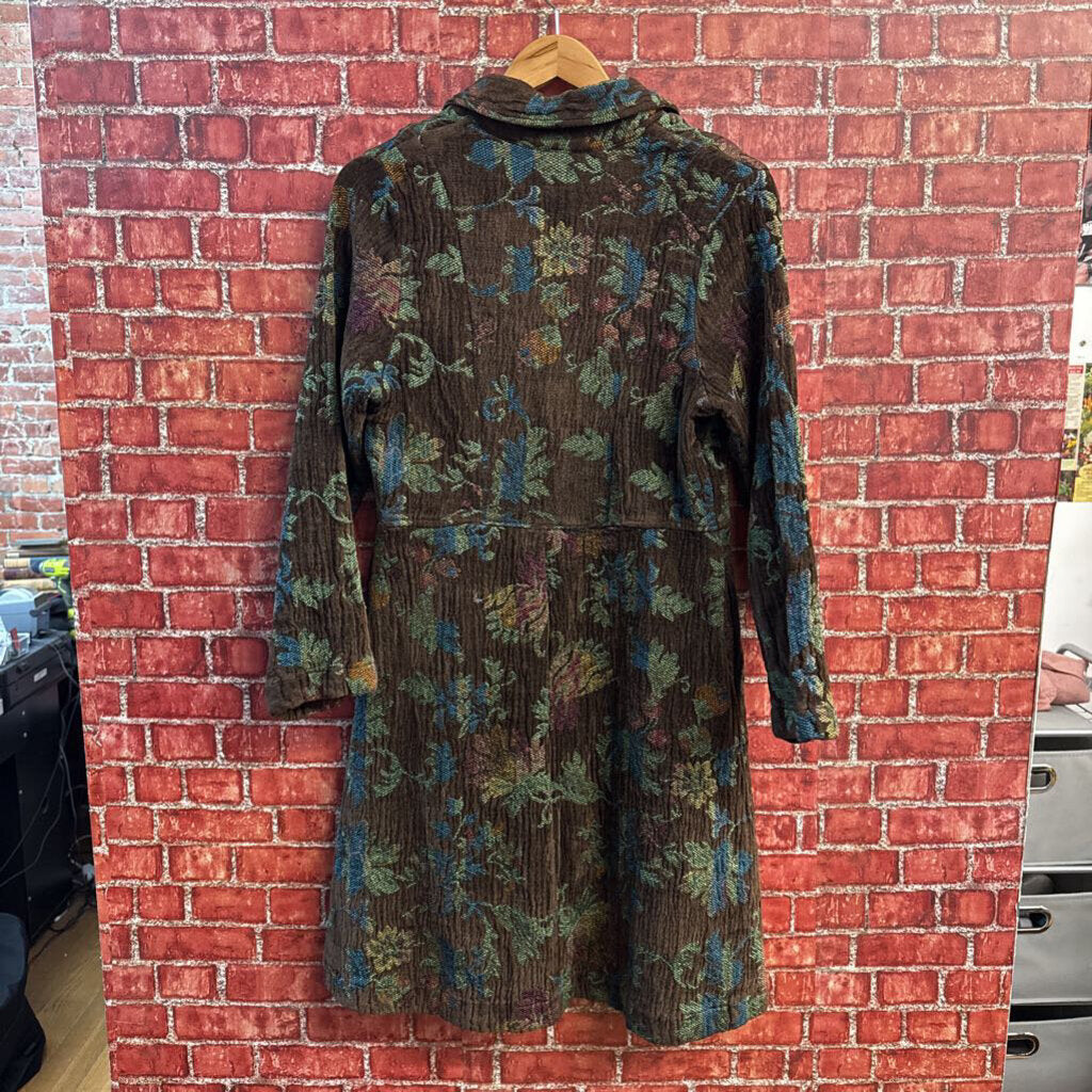 Habitat Vintage Tapestry Jacket Long Leaves Brown/Multi Size L