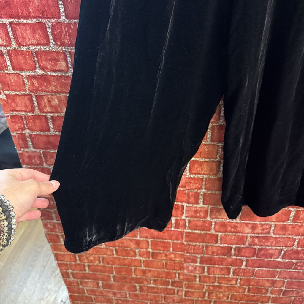 Vintage Pants Silk Velvet Black Ladies Size M