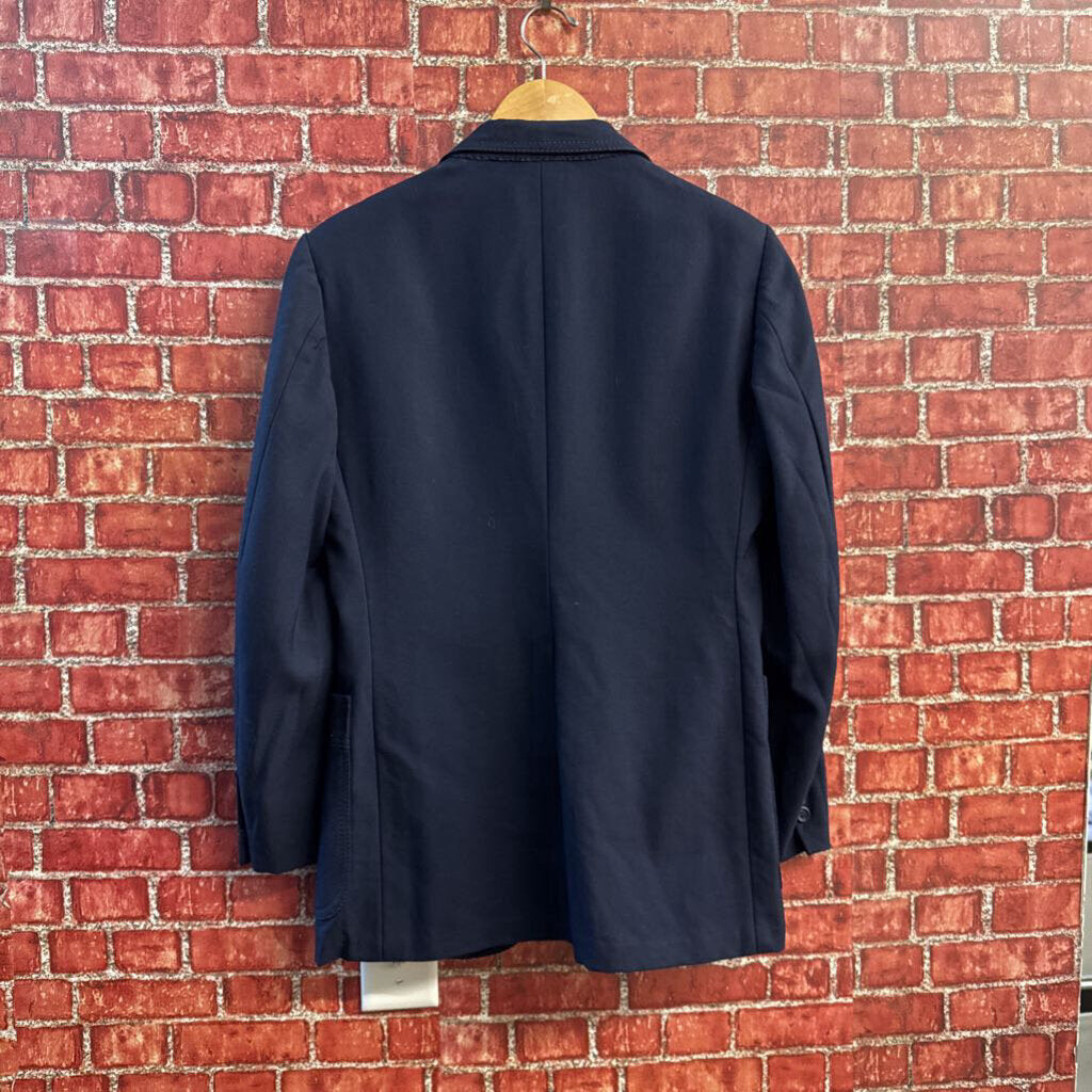 Stanley Blacker Vintage Blazer Wool Double Stitch Navy