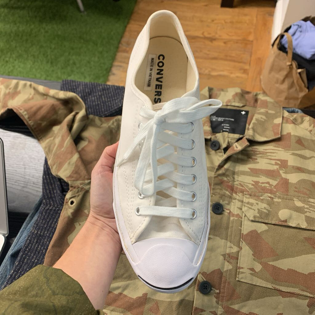Converse Jack Purcell Low Top Sneakers Beige/White Size 8.5M