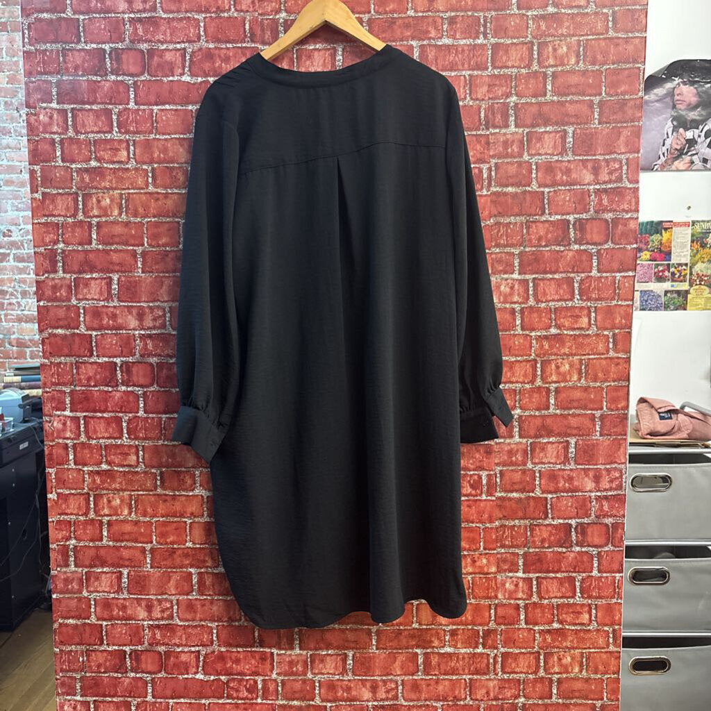 Vince Camuto Mini Dress/Tunic Pleats Black Size 2X