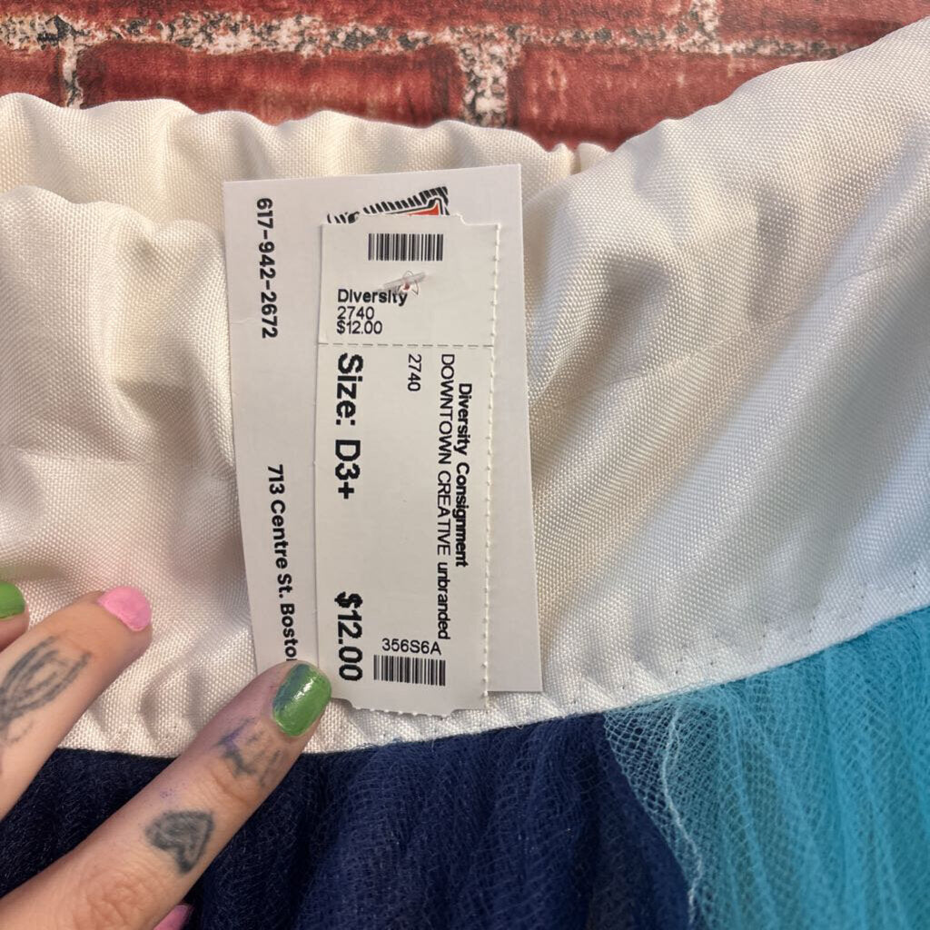Unbranded Tutu Skirt White Waist Band Rainbow Ladies Size S
