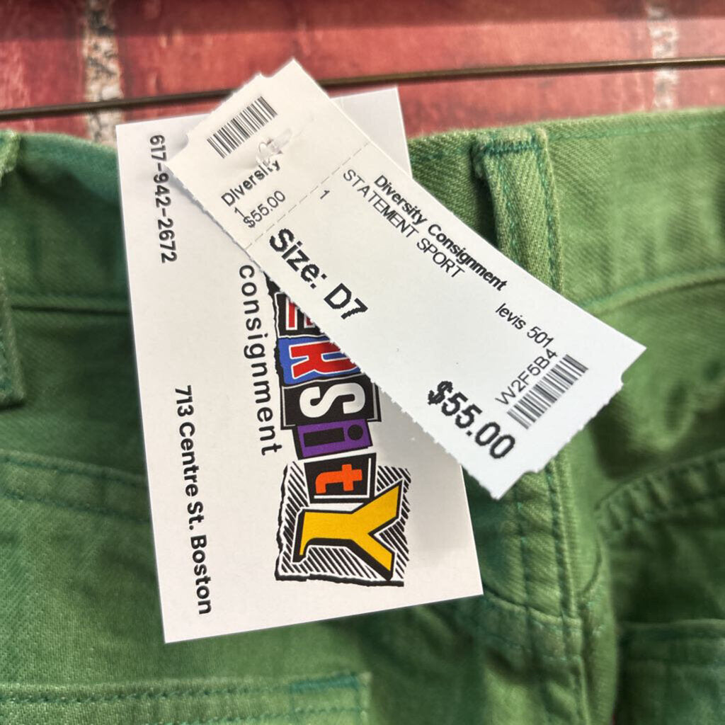 Levis 501 Jeans Green Men’s Size 42x32